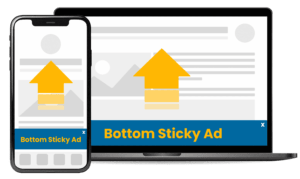 bottom sticky ad for online publishers