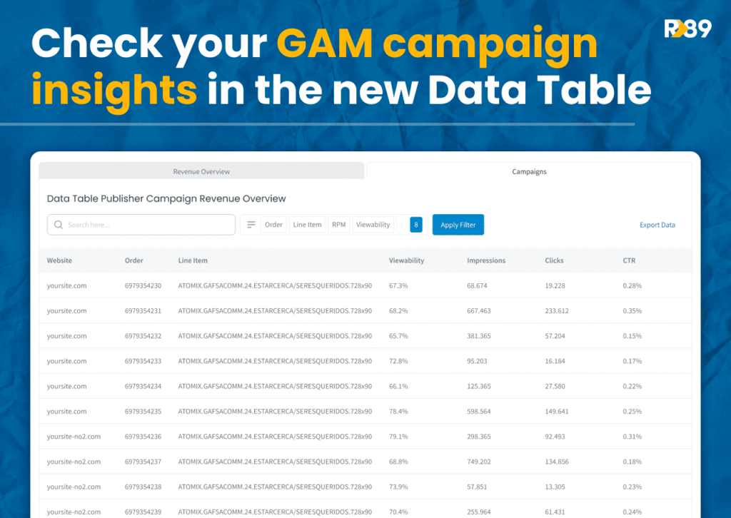 Check your GAM campaign insights in the new Data Table 